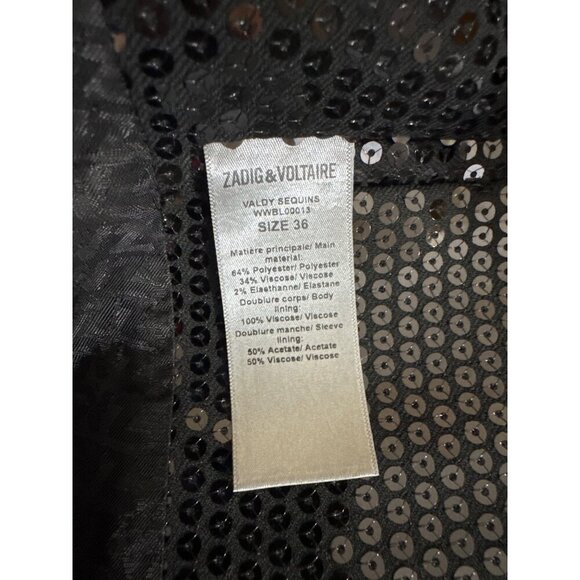 Zadig & Voltaire Vive Sequins Jacket & Shorts Set Size 36/S - Picture 4 of 5